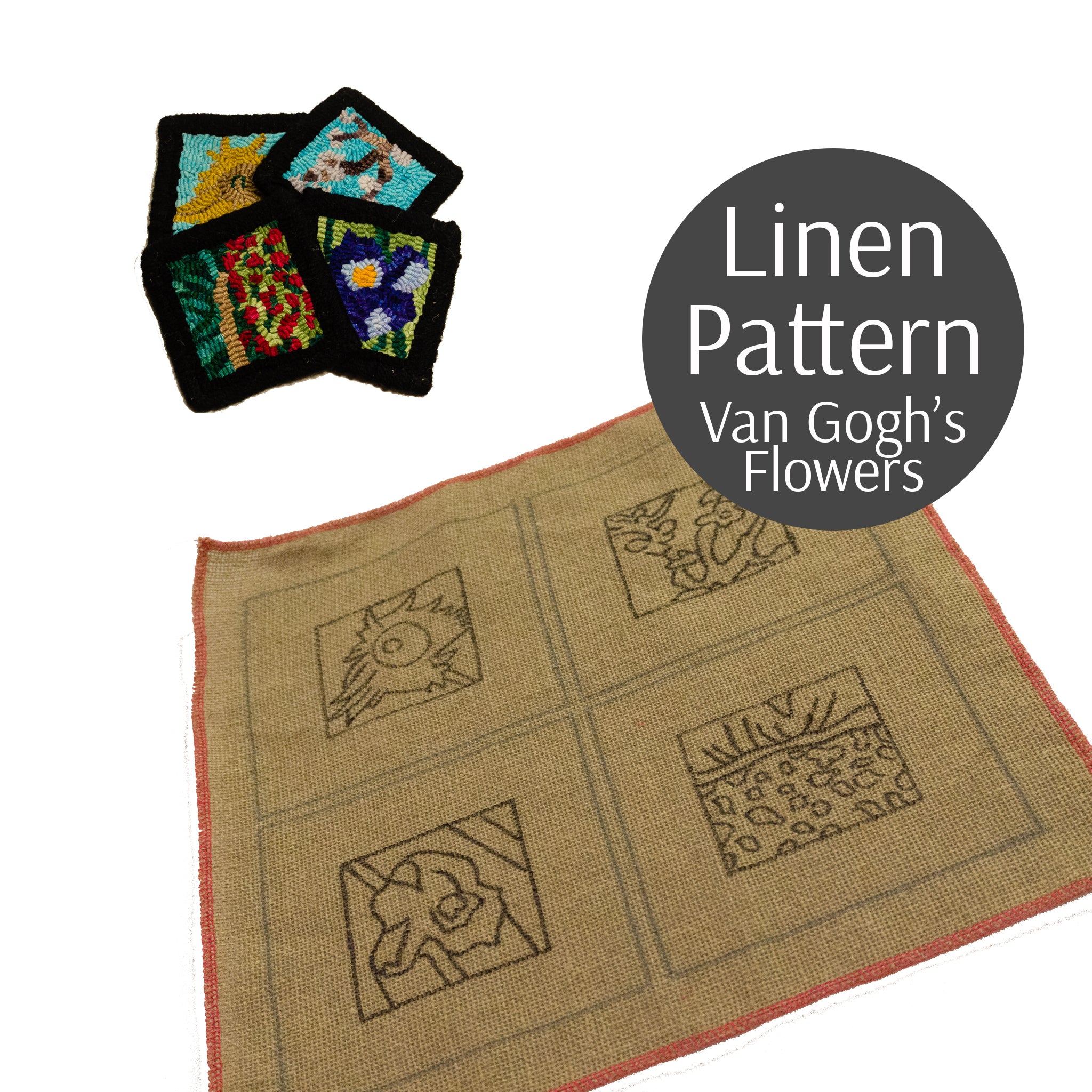 Van Gogh's Flowers Rug Hooking Pattern